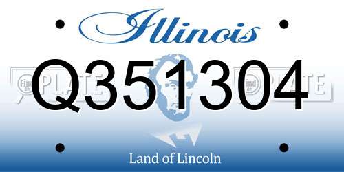 Q351304 Illinois License Plate