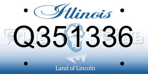 Q351336 Illinois License Plate