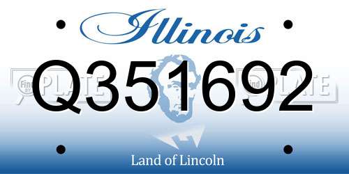 Q351692 Illinois License Plate