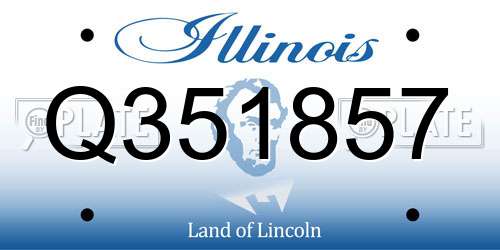 Q351857 Illinois License Plate