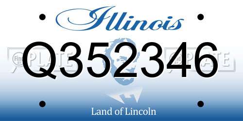 Q352346 Illinois License Plate