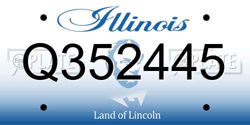 Q352445 Illinois License Plate