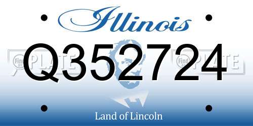 Q352724 Illinois License Plate