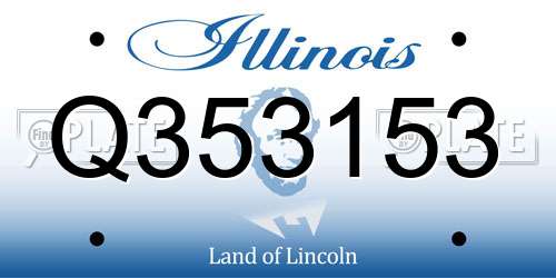 Q353153 Illinois License Plate