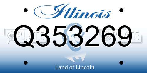 Q353269 Illinois License Plate