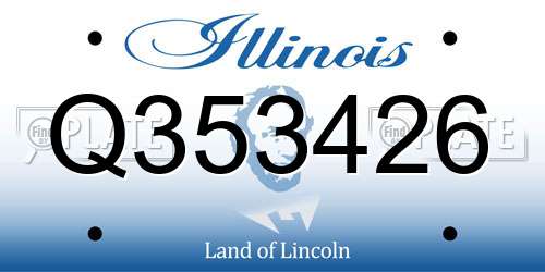 Q353426 Illinois License Plate