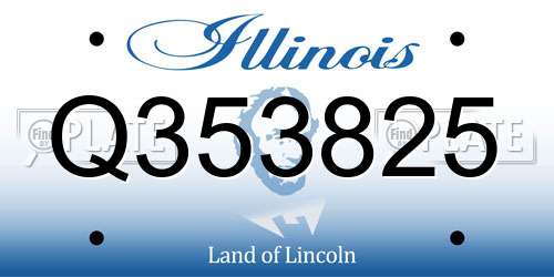 Q353825 Illinois License Plate