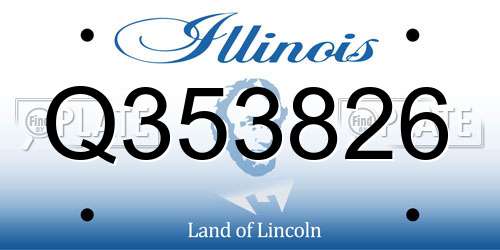 Q353826 Illinois License Plate