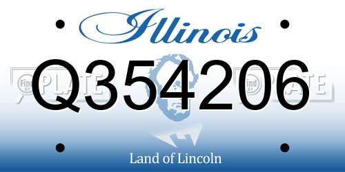 Q354206 Illinois License Plate