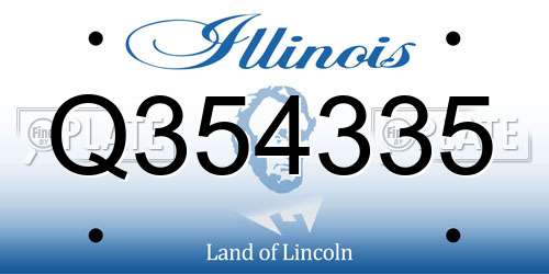 Q354335 Illinois License Plate