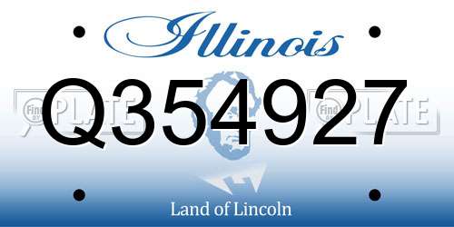 Q354927 Illinois License Plate