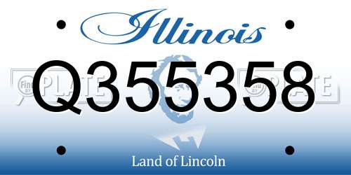 Q355358 Illinois License Plate
