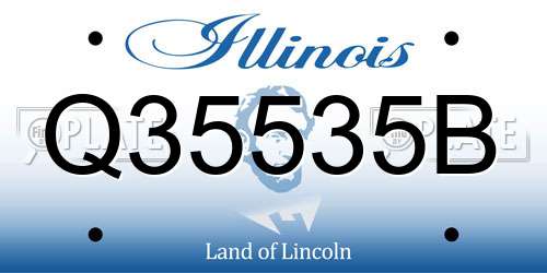 Q35535B Illinois License Plate