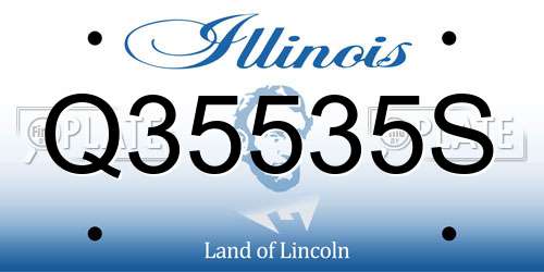 Q35535S Illinois License Plate