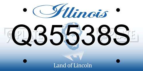 Q35538S Illinois License Plate