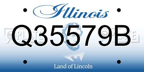 Q35579B Illinois License Plate