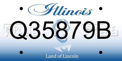 Q35879B Illinois License Plate