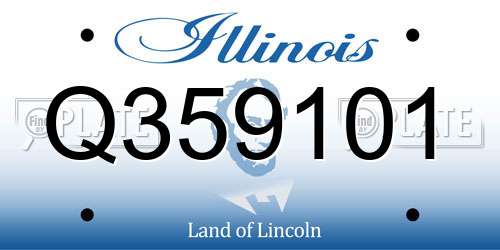 Q359101 Illinois License Plate