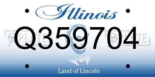 Q359704 Illinois License Plate