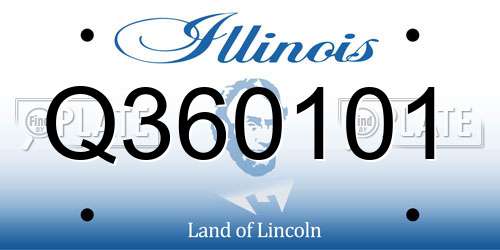 Q360101 Illinois License Plate