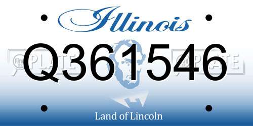 Q361546 Illinois License Plate