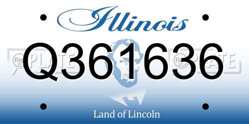 Q361636 Illinois License Plate