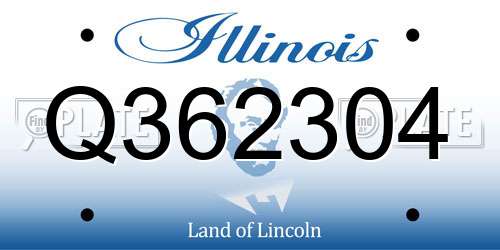 Q362304 Illinois License Plate