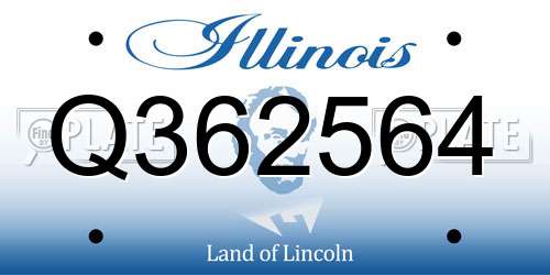 Q362564 Illinois License Plate