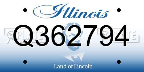 Q362794 Illinois License Plate