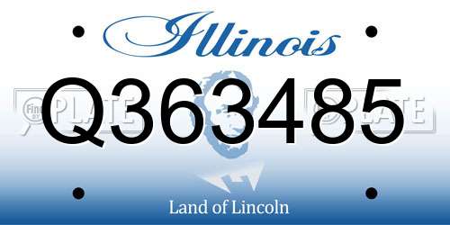 Q363485 Illinois License Plate