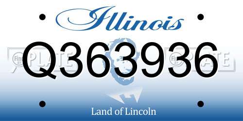 Q363936 Illinois License Plate