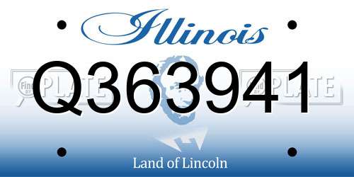 Q363941 Illinois License Plate