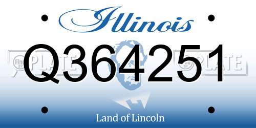 Q364251 Illinois License Plate