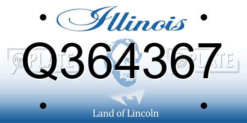 Q364367 Illinois License Plate
