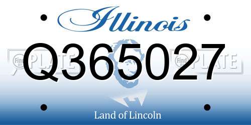Q365027 Illinois License Plate