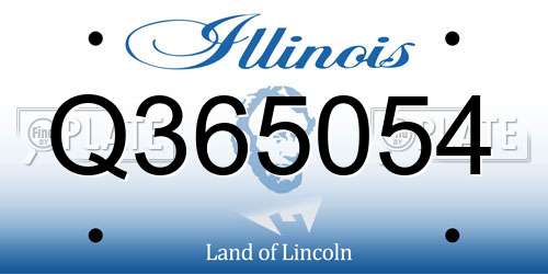 Q365054 Illinois License Plate