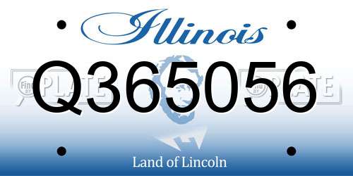 Q365056 Illinois License Plate