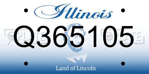Q365105 Illinois License Plate