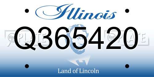 Q365420 Illinois License Plate