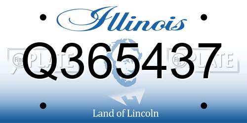 Q365437 Illinois License Plate