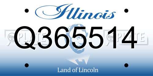 Q365514 Illinois License Plate
