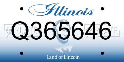 Q365646 Illinois License Plate