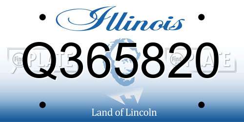 Q365820 Illinois License Plate