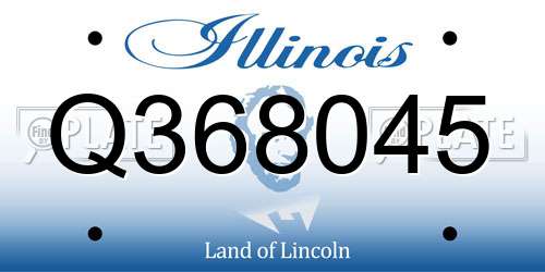 Q368045 Illinois License Plate