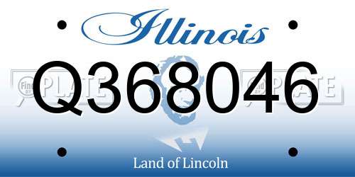 Q368046 Illinois License Plate