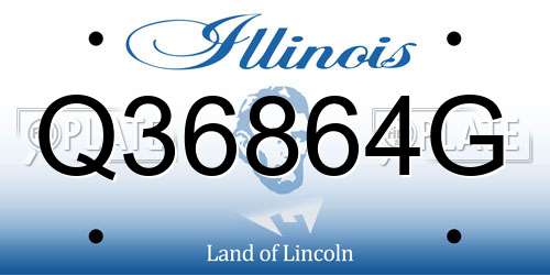 Q36864G Illinois License Plate