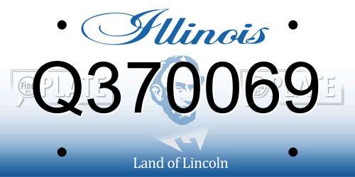 Q370069 Illinois License Plate