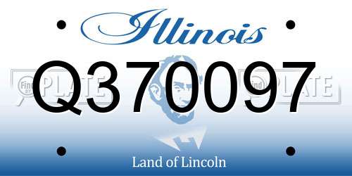 Q370097 Illinois License Plate