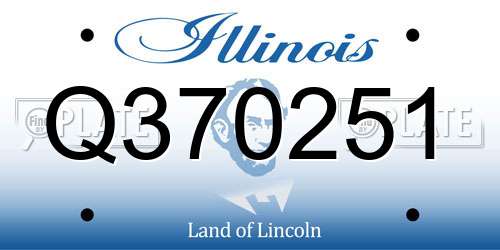 Q370251 Illinois License Plate