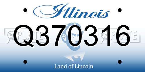 Q370316 Illinois License Plate